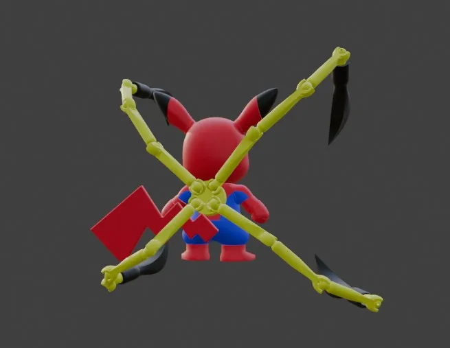 Spider Man - Pikachu No AMS (Multiparts) - Free 3D Print Model - MakerWorld