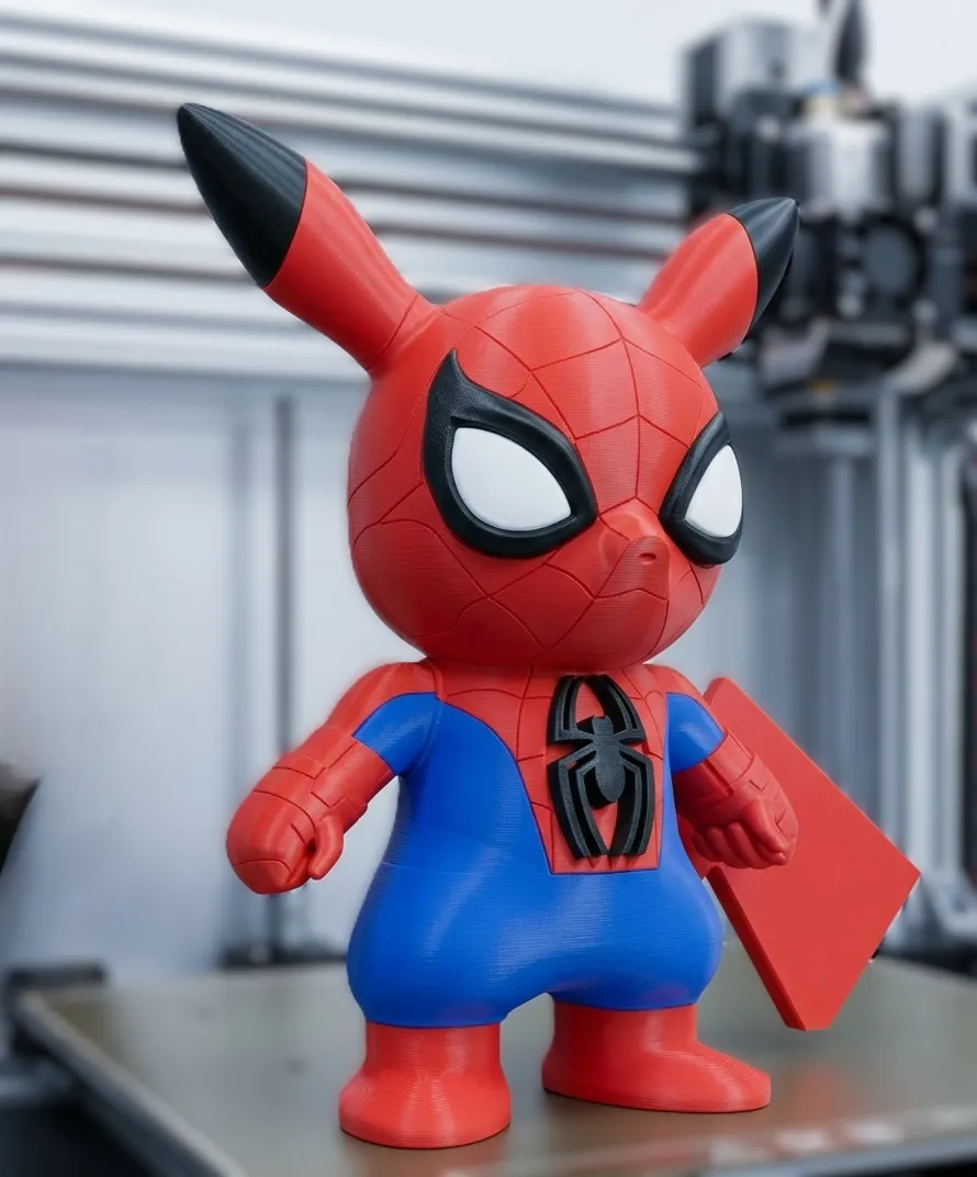 Spider Man - Pikachu No AMS (Multiparts) - Free 3D Print Model - MakerWorld