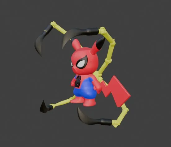 Spider Man - Pikachu No AMS (Multiparts) - Free 3D Print Model - MakerWorld