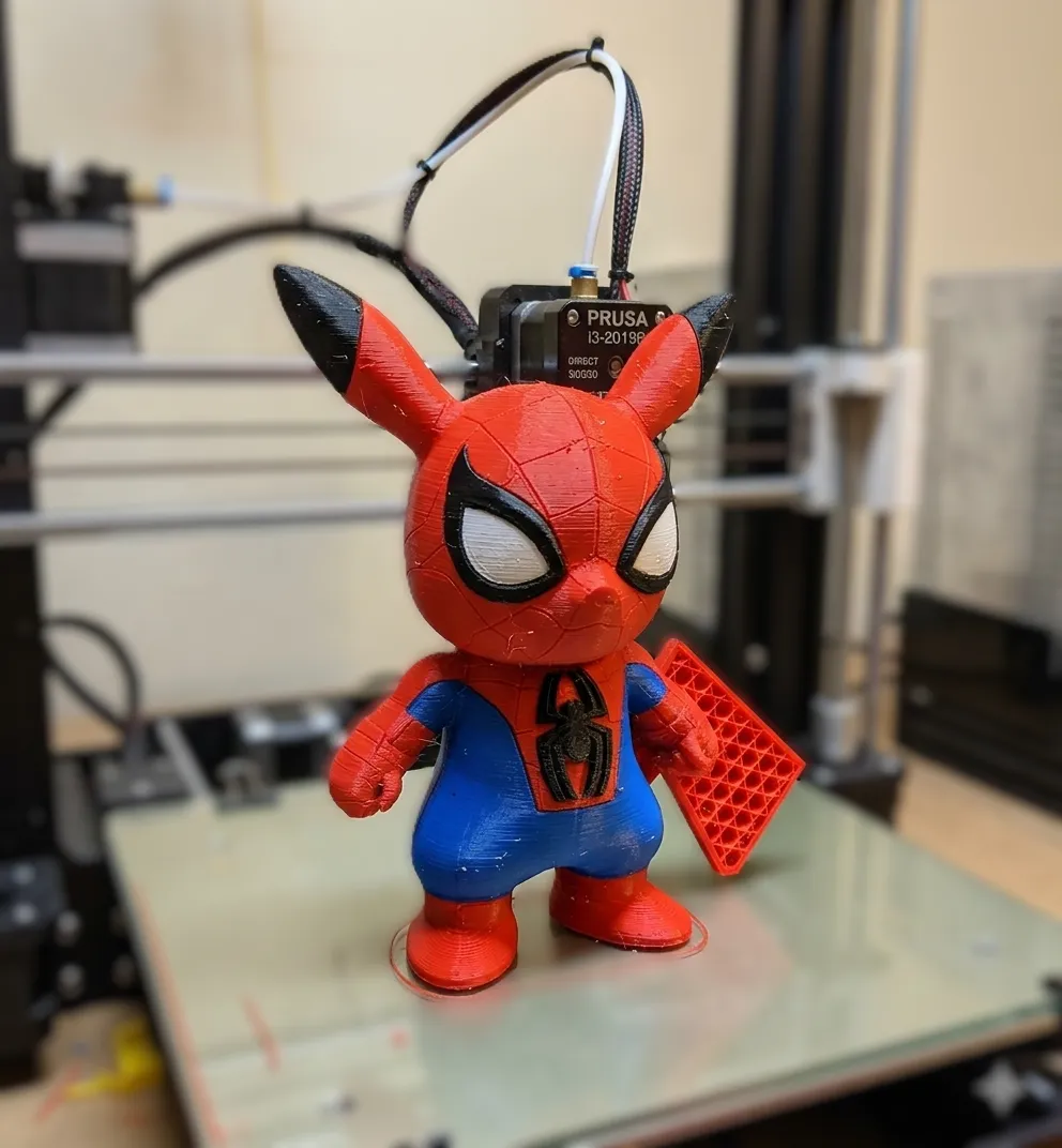 Spider Man - Pikachu No AMS (Multiparts) - Free 3D Print Model - MakerWorld