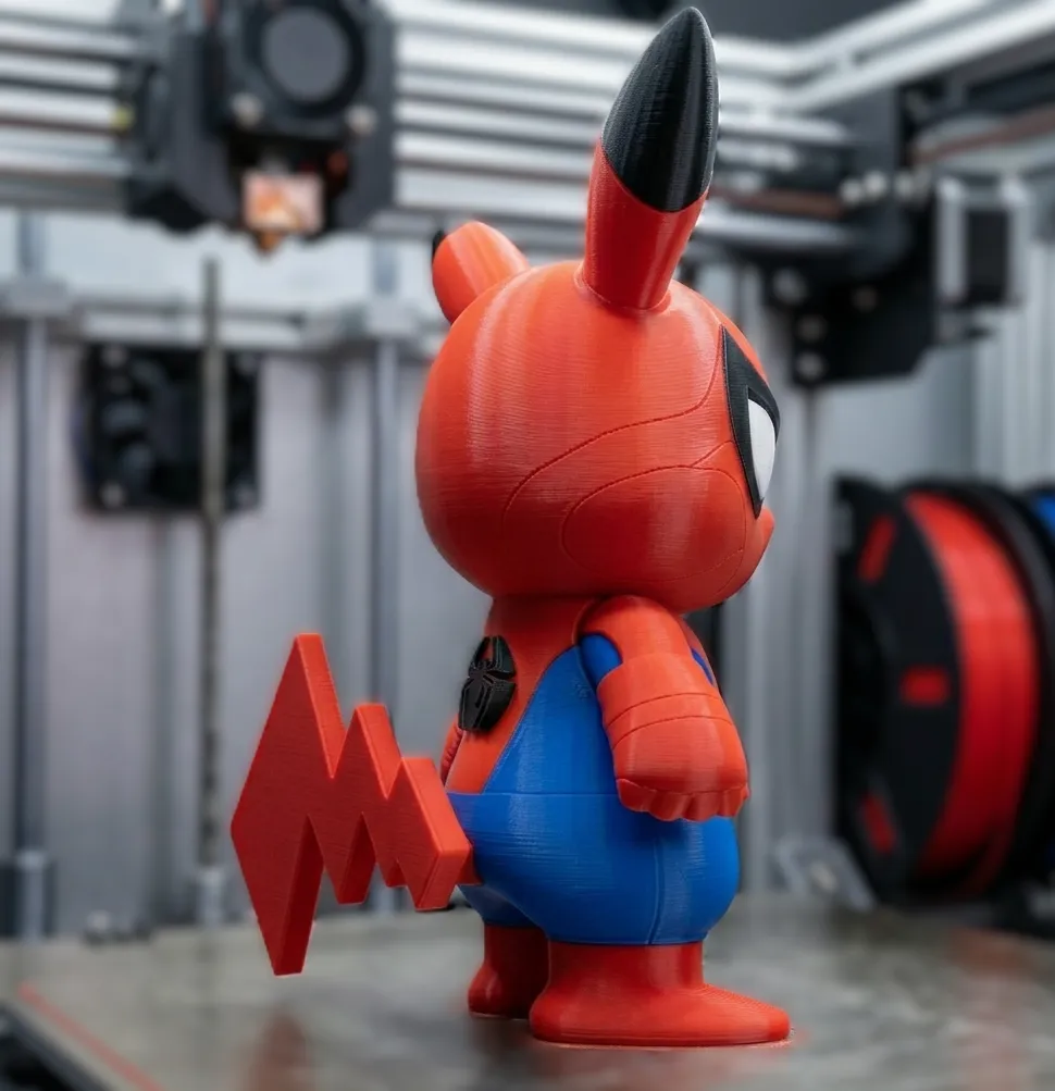 Spider Man - Pikachu No AMS (Multiparts) - Free 3D Print Model - MakerWorld