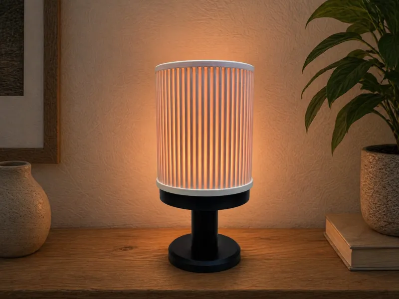 Modern Ribbed Table Lamp