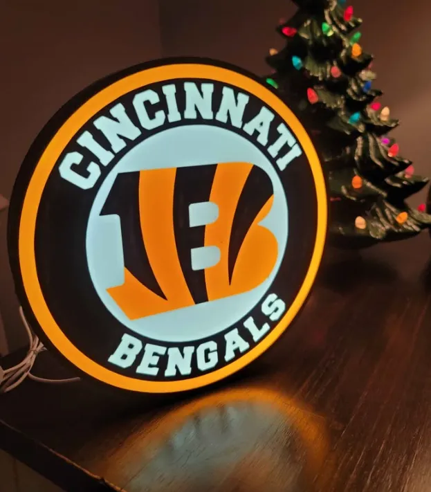 Cincinnati Bengals Lighted LED Sign - Free 3D Print Model - MakerWorld