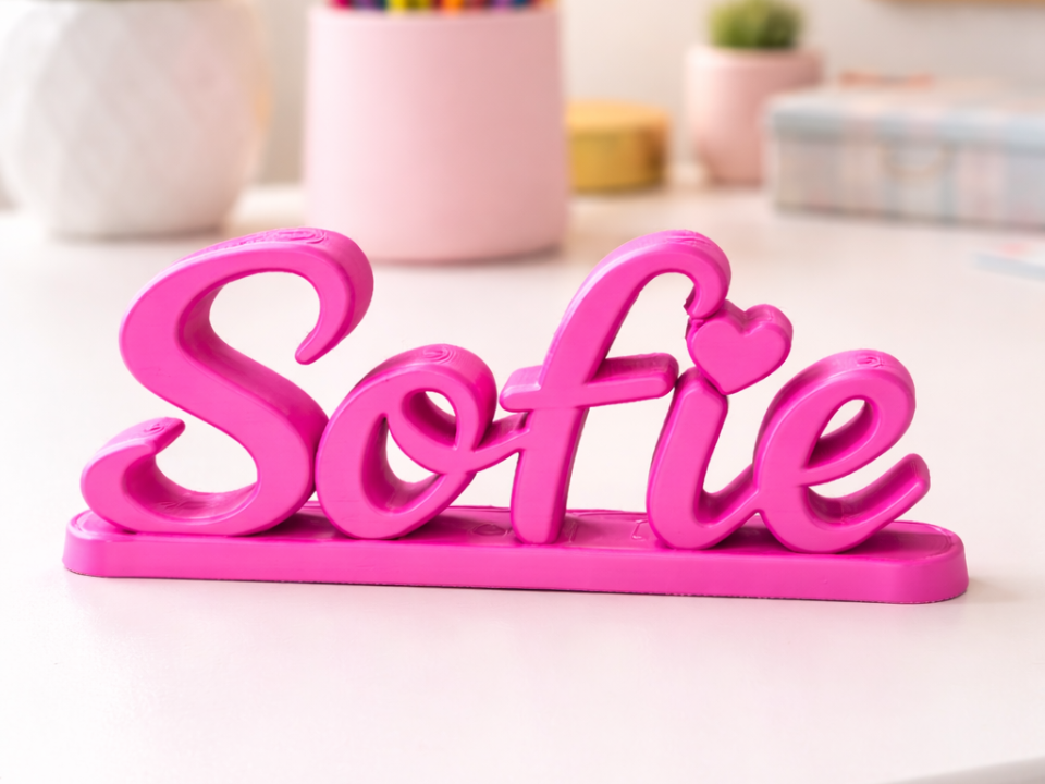 Sofie Name Sign – Cute Personalized Desk Decor 3D
