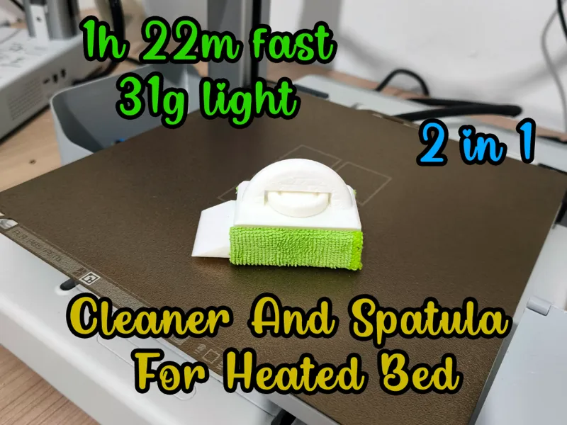 Limpiador y espatula para cama caliente y placa 