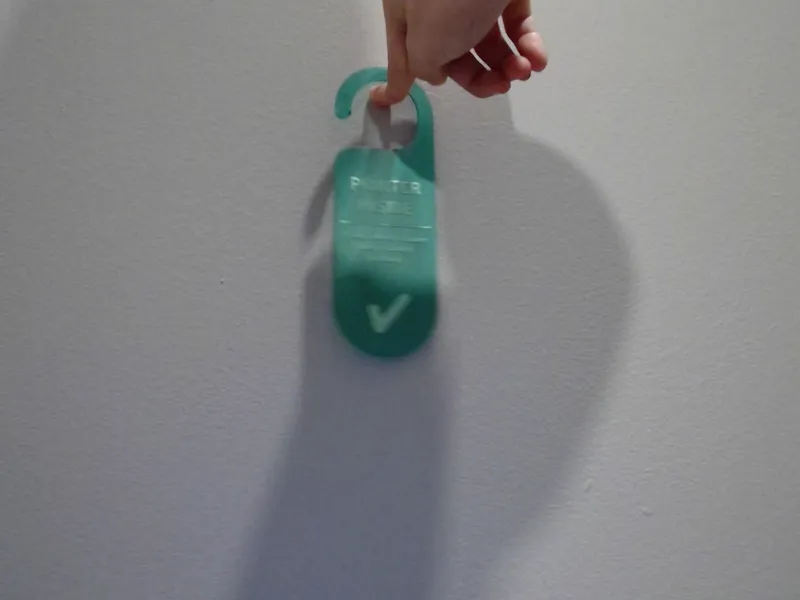 Door tag for printers (PRINTER INSIDE)