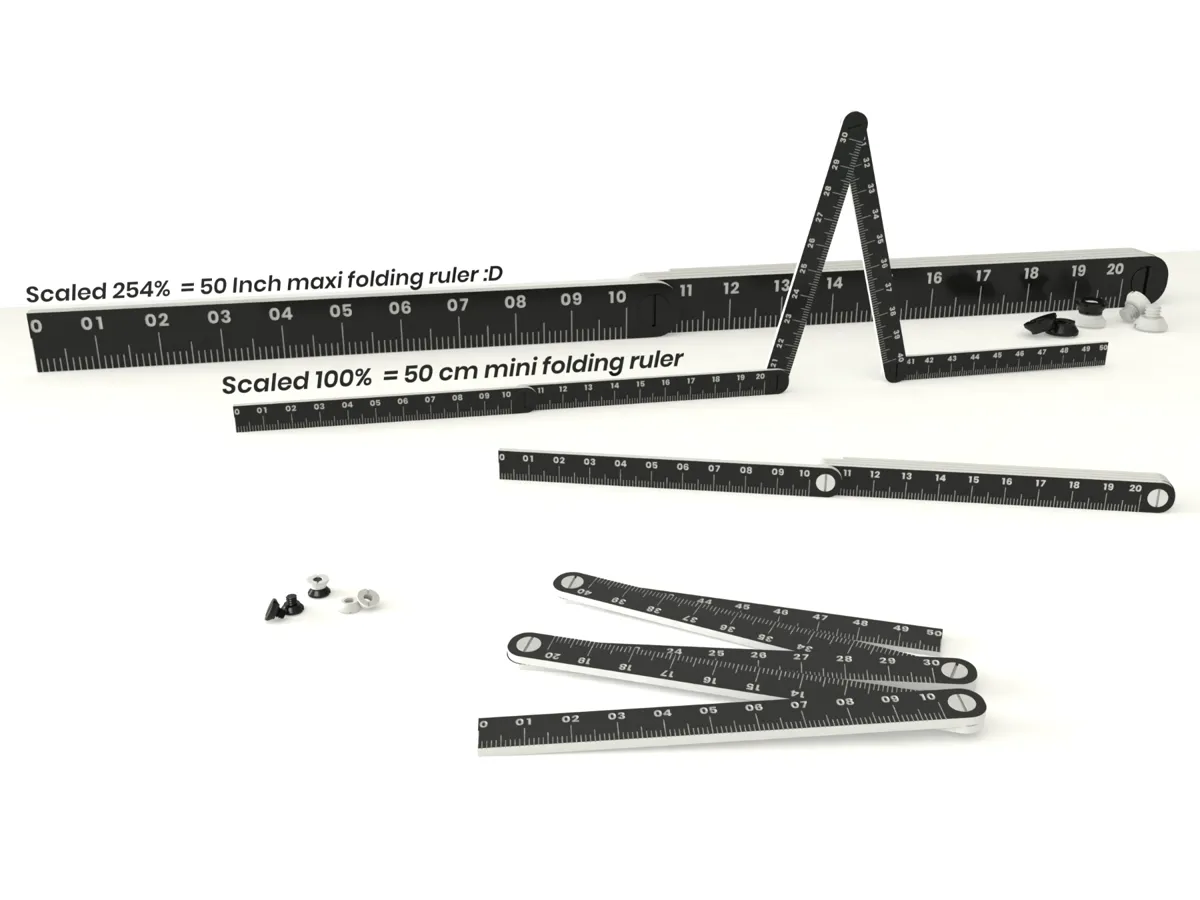 Ruler Model Rdb322 MiniMeter - foldable ruler by FunkyArt MakerWorld: Download Free 3D Models