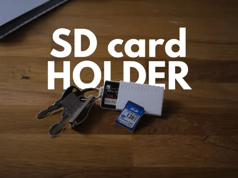 SD Card Holder Keychain – 2 SD Cards printinplace