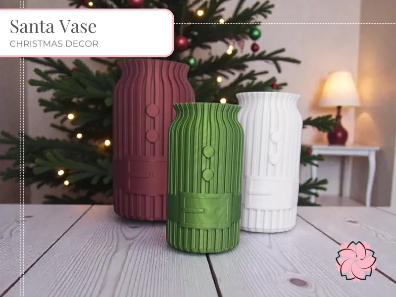 Santa Vase – Christmas Decor