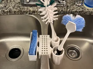 Kitchen Sink Organizer for Double-Bowl Sinks
