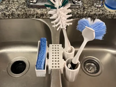 Kitchen Sink Organizer for Double-Bowl Sinks