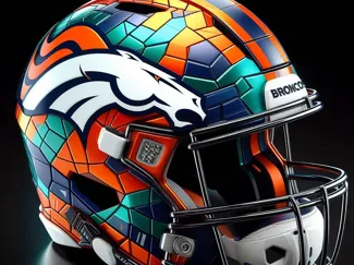 Broncos Mosaic Helmet
