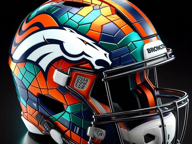 Broncos Mosaic Helmet