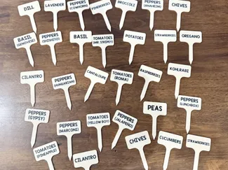 Garden Markers for Plants and Vegetables Editable