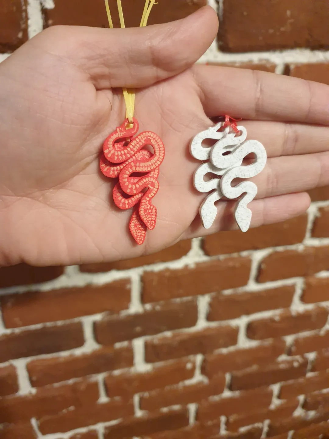 Snake earrings/keychain view 3