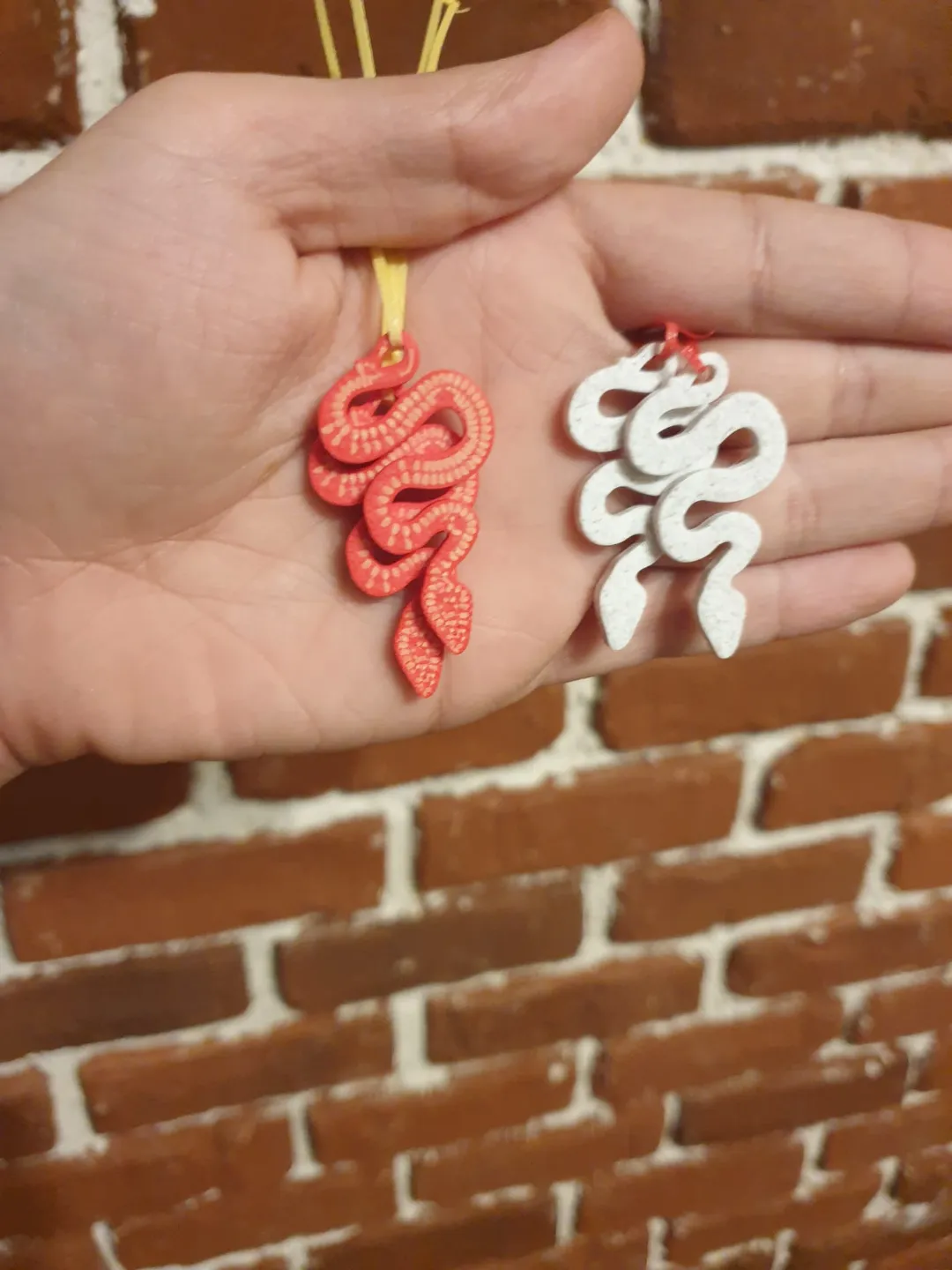 Snake earrings/keychain view 4