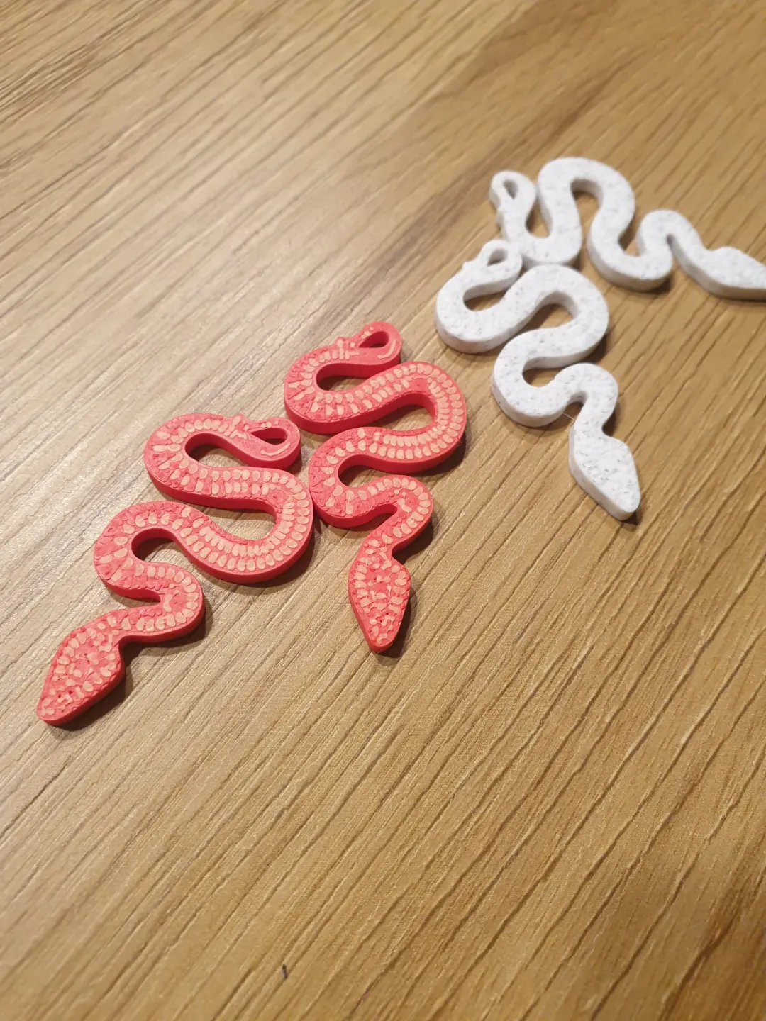 Snake earrings/keychain view 2