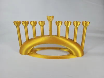 Menorah With Self-Extinguishing Candle Holder