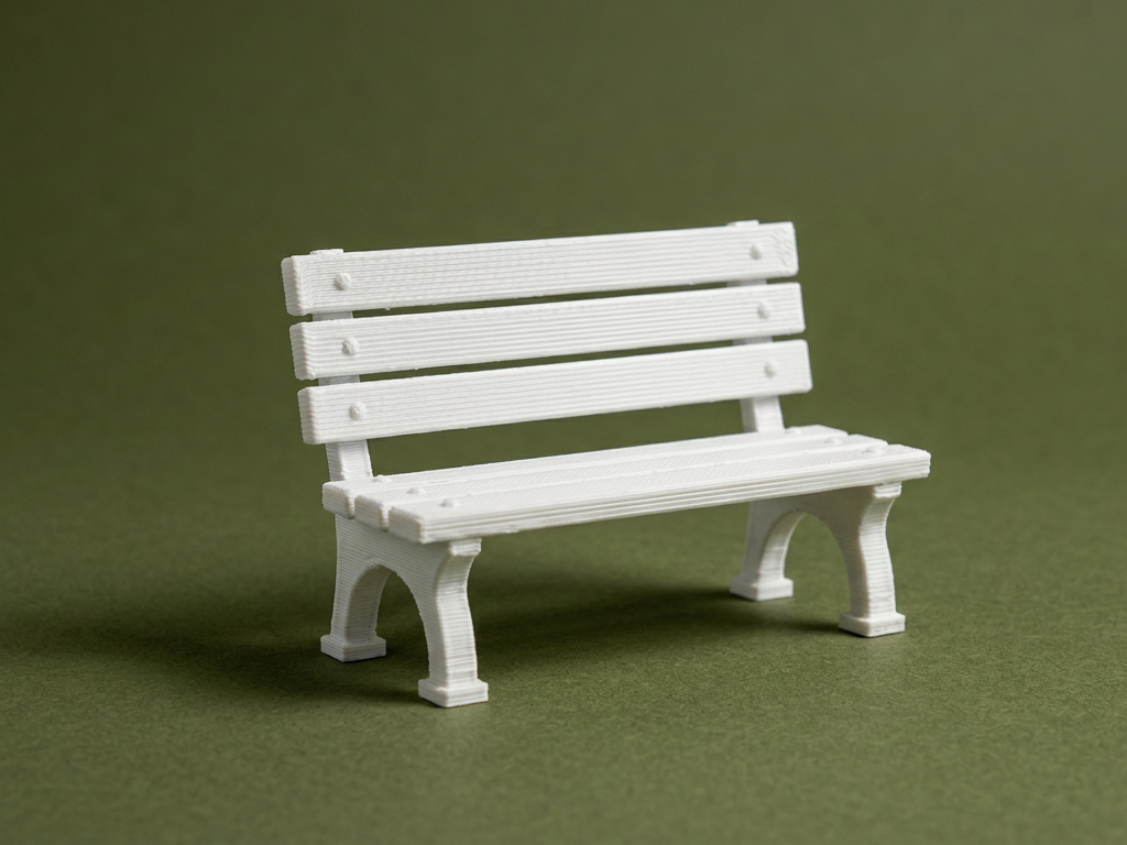 1:12 Scale Park Bench 3D Model