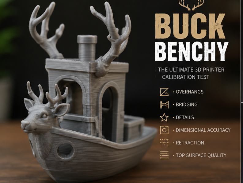 Buck Benchy Iron Antler 3D