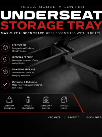 Organizador: Tesla Model Y Juniper Under-Seat Storage Tray — vista de referencia 2