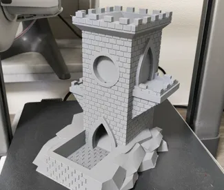D&D Dice Tower With Attached Tray