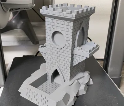 D&D Dice Tower With Attached Tray