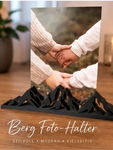 Letrero o emblema decorativo: Foto- & Kartenhalter im Bergdesign–Deko/Geschenk — vista de referencia 2