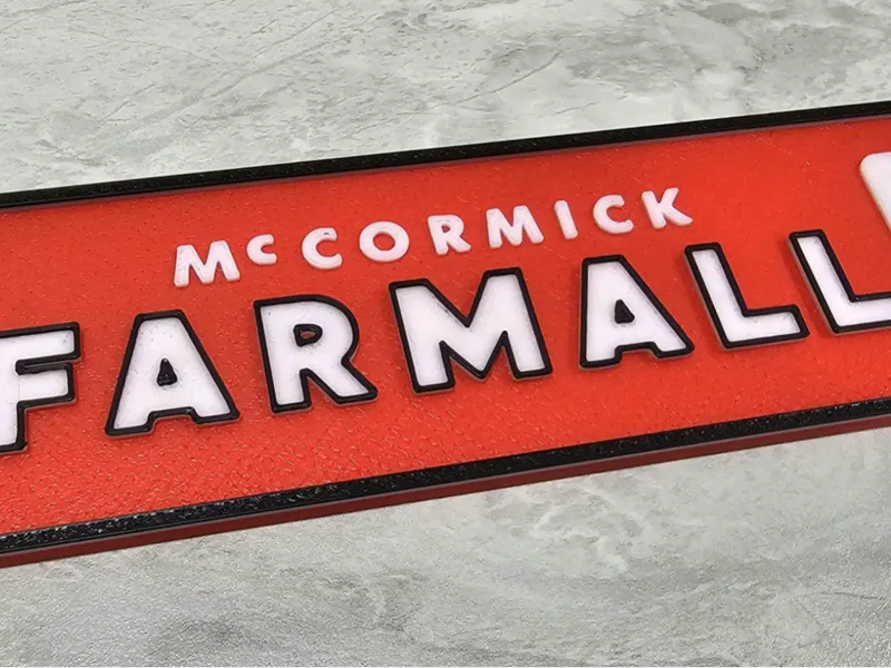 Farmall 3 Color Magnetic Toolbox Logo 8x3 Magnets 
