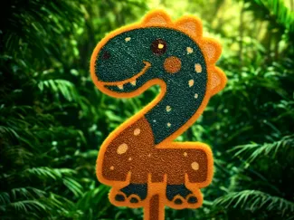 2 Year Old Dinasour Cake Topper