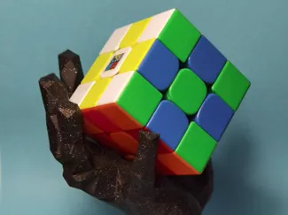 Low Poly Hand Rubiks Cube Holder