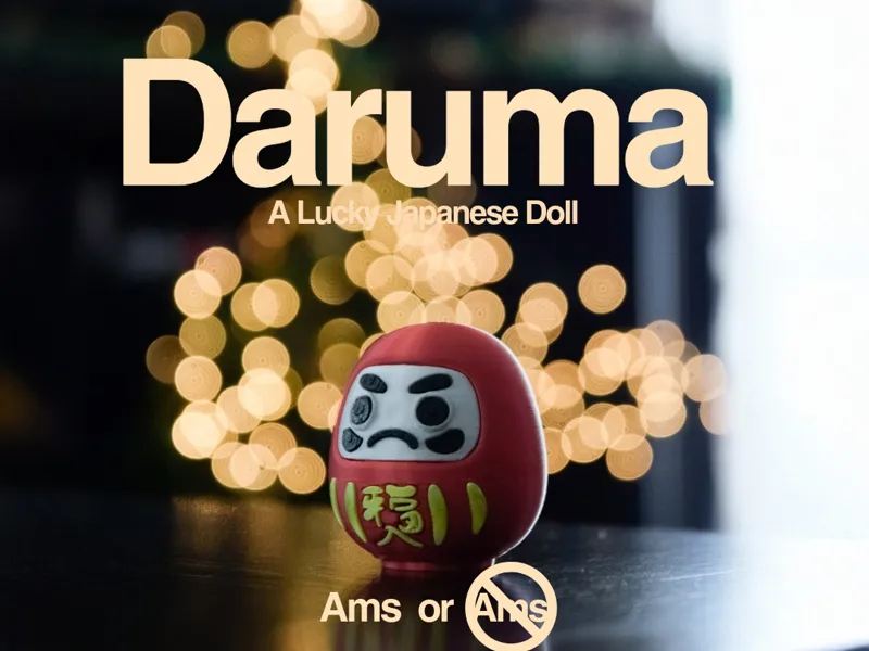 Cute Daruma (Japanese Luck Doll) Multicolor no AMS