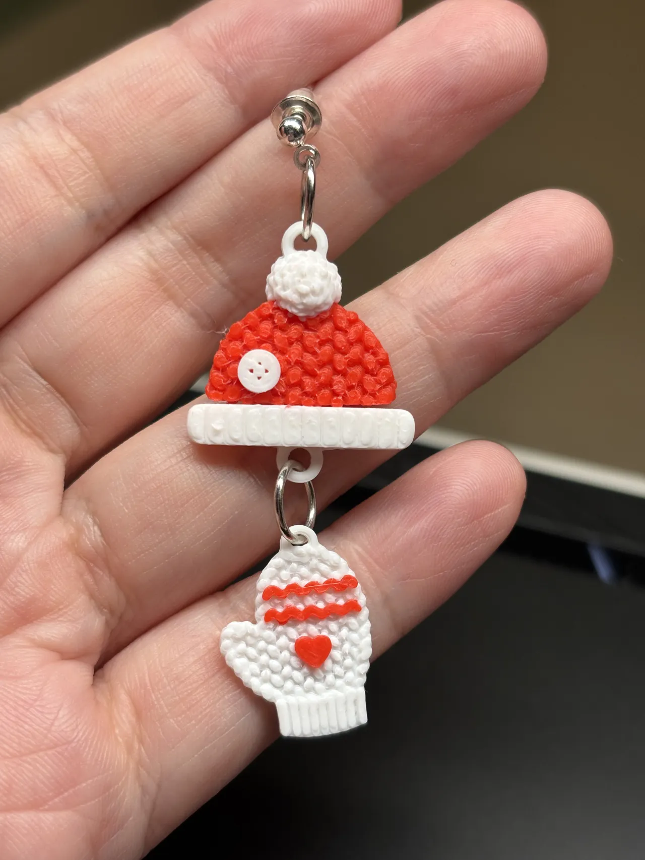 Snowy Knit Wishes Earrings view 4