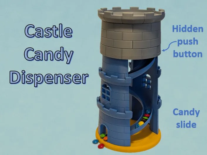 Castle Candy Dispenser with Slide