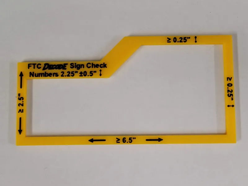 FIRST FTC Decode Sign Inspection Tool