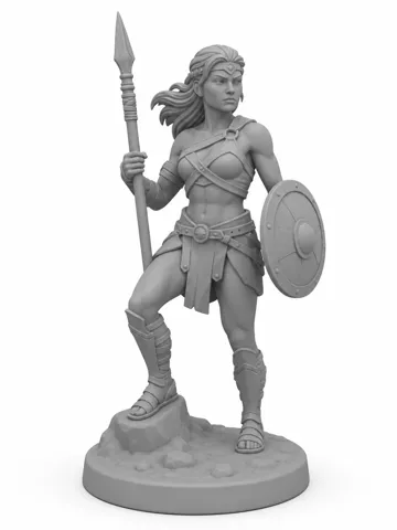 Modelo para impresión 3D: Amazon warrior — vista de referencia 2