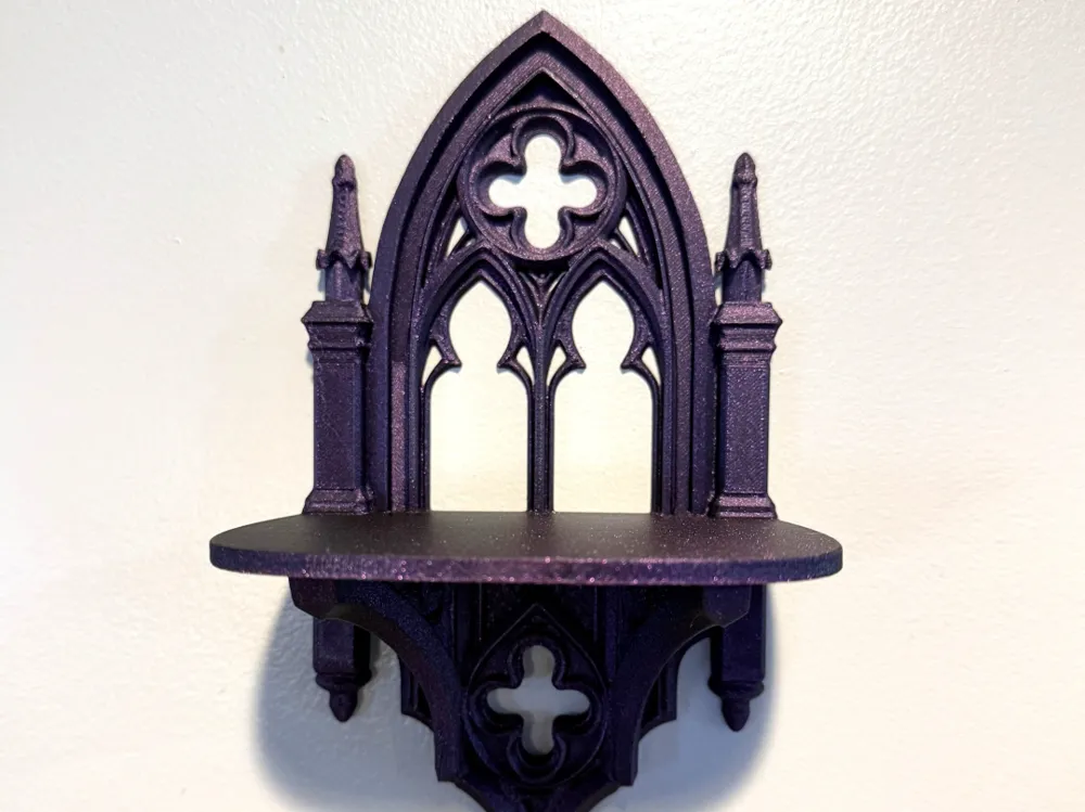 Gothic Cathedral Mini Shelf - Free 3D Print Model - MakerWorld