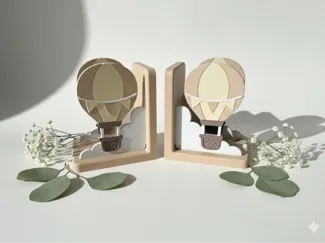 Hot Air Balloon Bookends