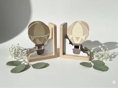 Hot Air Balloon Bookends