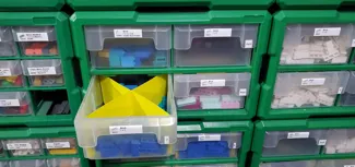 Steel Vision Interlocking 4-Bin X-Cross Divider