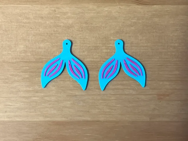 mermaid tail earrings