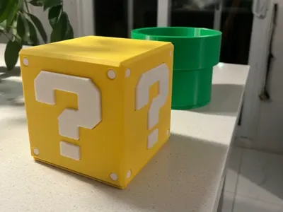 Question Mark Storage Box and coaster multipart