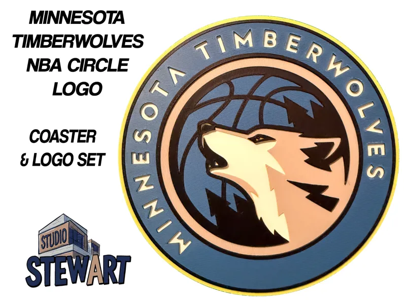 Minnesota Timberwolves NBA LOGO - COASTER/SIGN