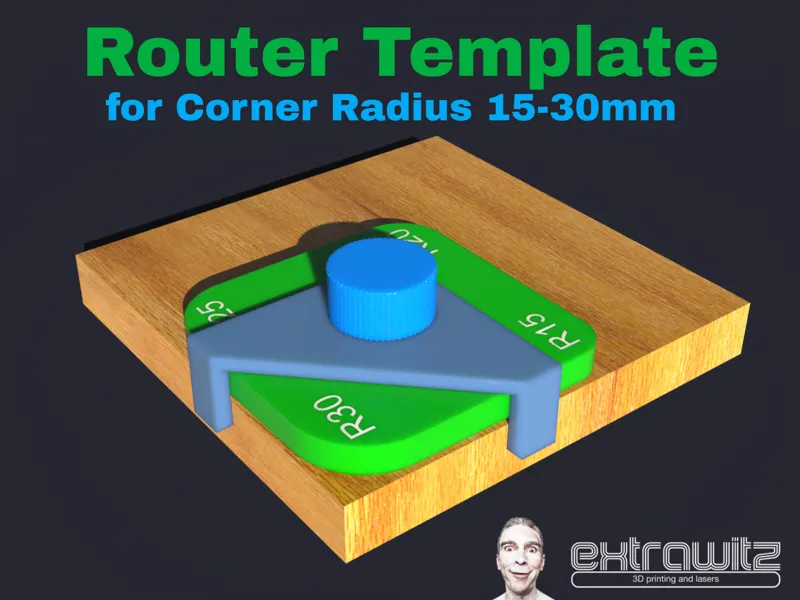 Router Corner Radius Template (15–30 mm)