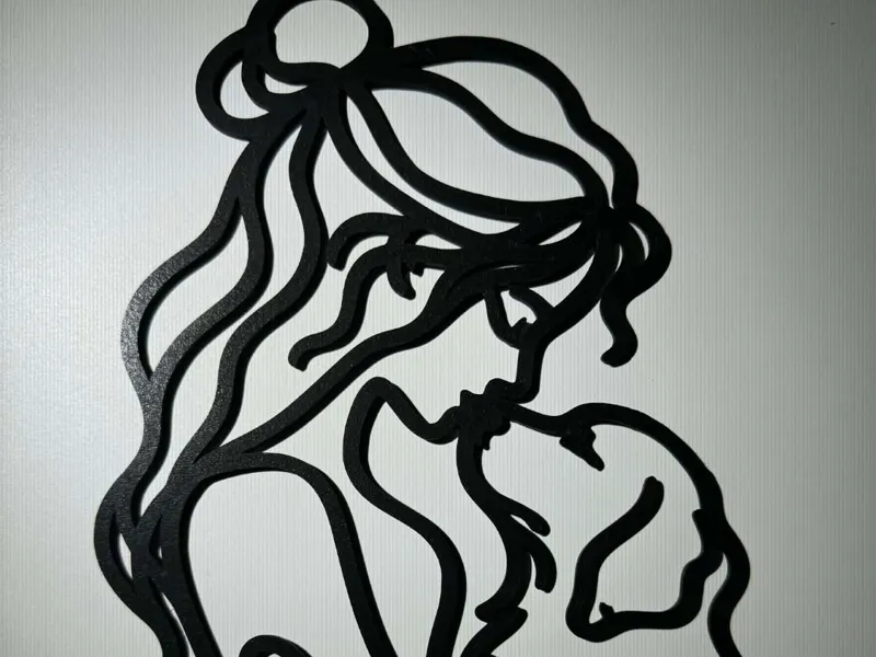 Woman with Dog wall decoration