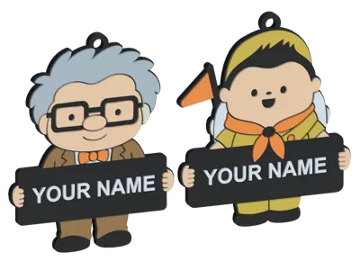 Customizable Carl & Russell Keychain Pack