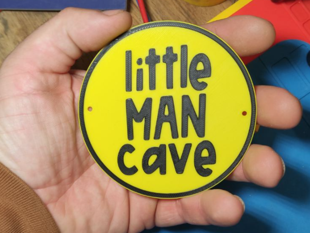 Little man cave - door sign 3D model
