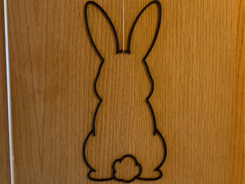 Osterhase Rückenansicht – Line Art Fensterbild