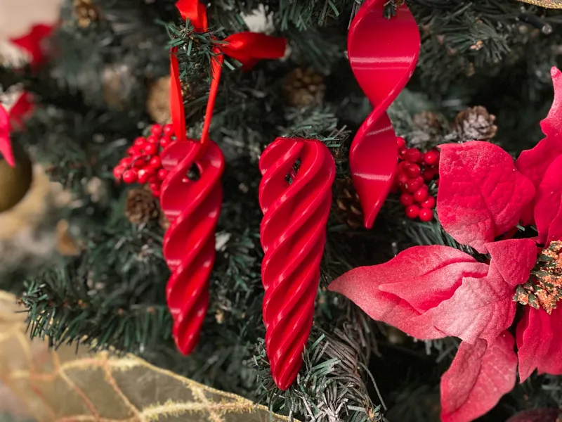 Christmas Xmas Tree Ornament Spiral Decoration