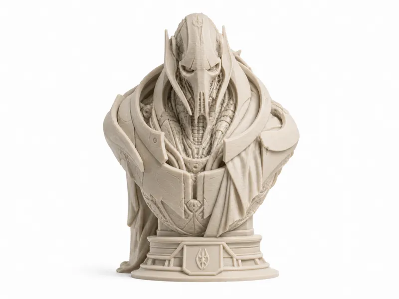 Cyborg Warlord Bust – Matte Bone White